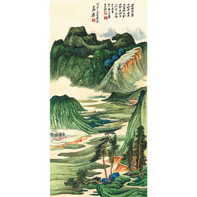 張大千《蜀山春曉》將在港拍賣(mài) 估價(jià)2000萬(wàn)(圖)