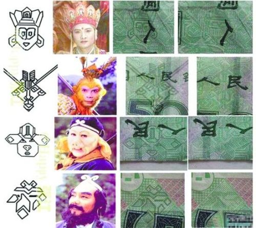 網(wǎng)傳人民幣藏玄機(jī): 50元鈔票上印有唐僧師徒