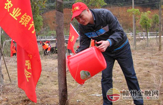農(nóng)行尋烏縣支行組織義務(wù)植樹(shù)活動(dòng)