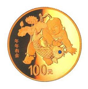 8克圓形精制金質紀念幣背面圖案